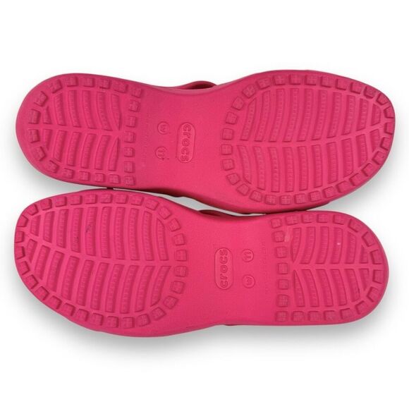 Crocs Meleen Twist Sandals Slides Hot Pink Fuschia Open Toe Women’s 11 - Picture 8 of 13
